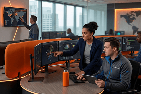 Team collaborating on CrowdStrike NGSIEM security strategy