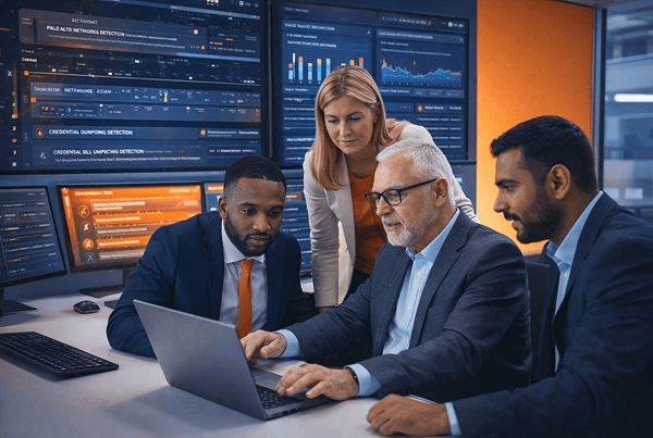 Security operations team collaborating on XSIAM platform